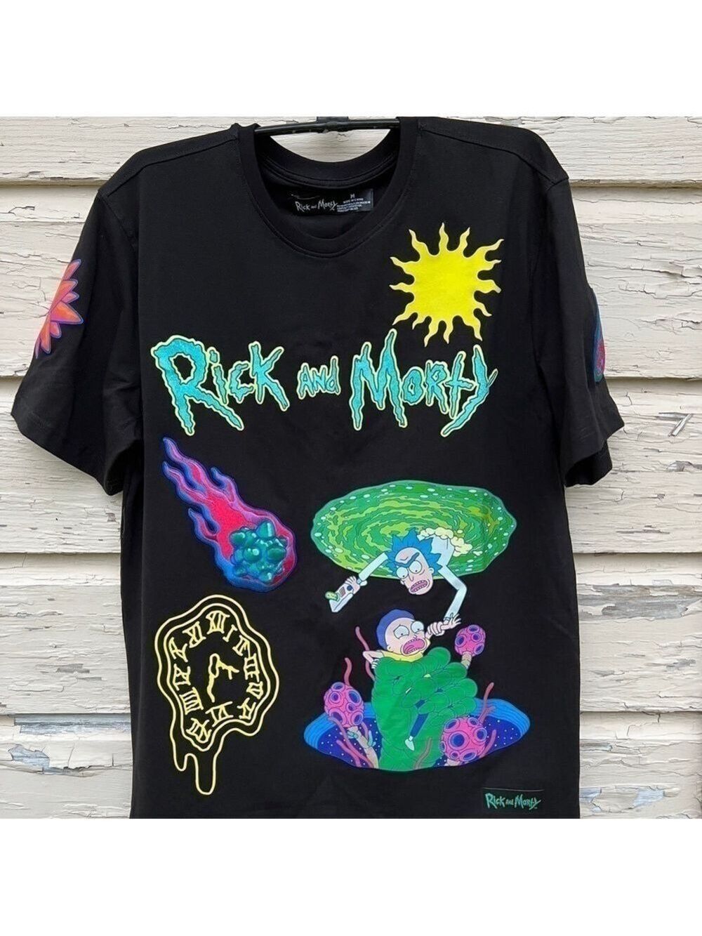 Rick and Morty Cartoon Network New Without Tags Black T-shirt Top Medium H5